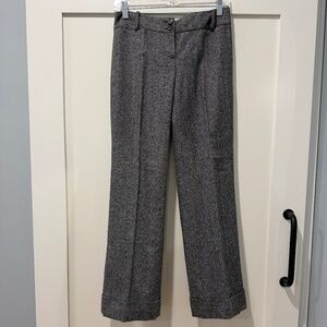Ann Taylor Loft Marisa Wide Leg Wool Blend Gray Trousers - Sz 0P